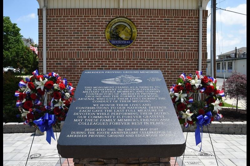 Edgewood Arsenal at Aberdeen Proving Ground, Maryland, a historical chemical warfare research site