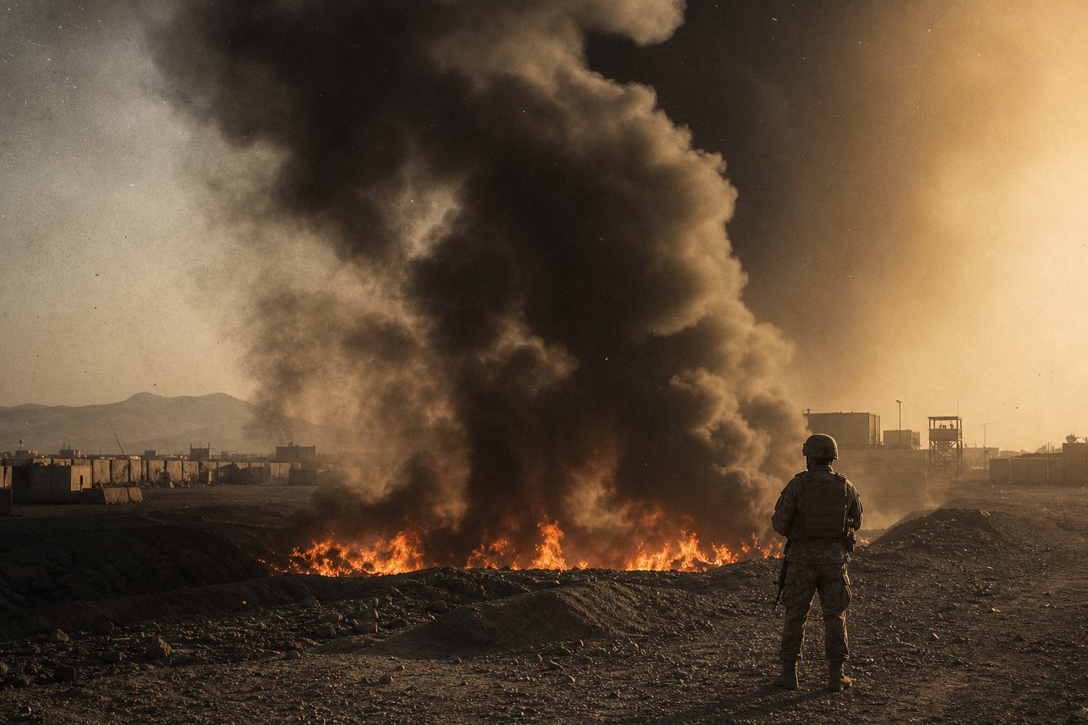 Archival imagery representing GWOT / Post-9/11 Exposures service