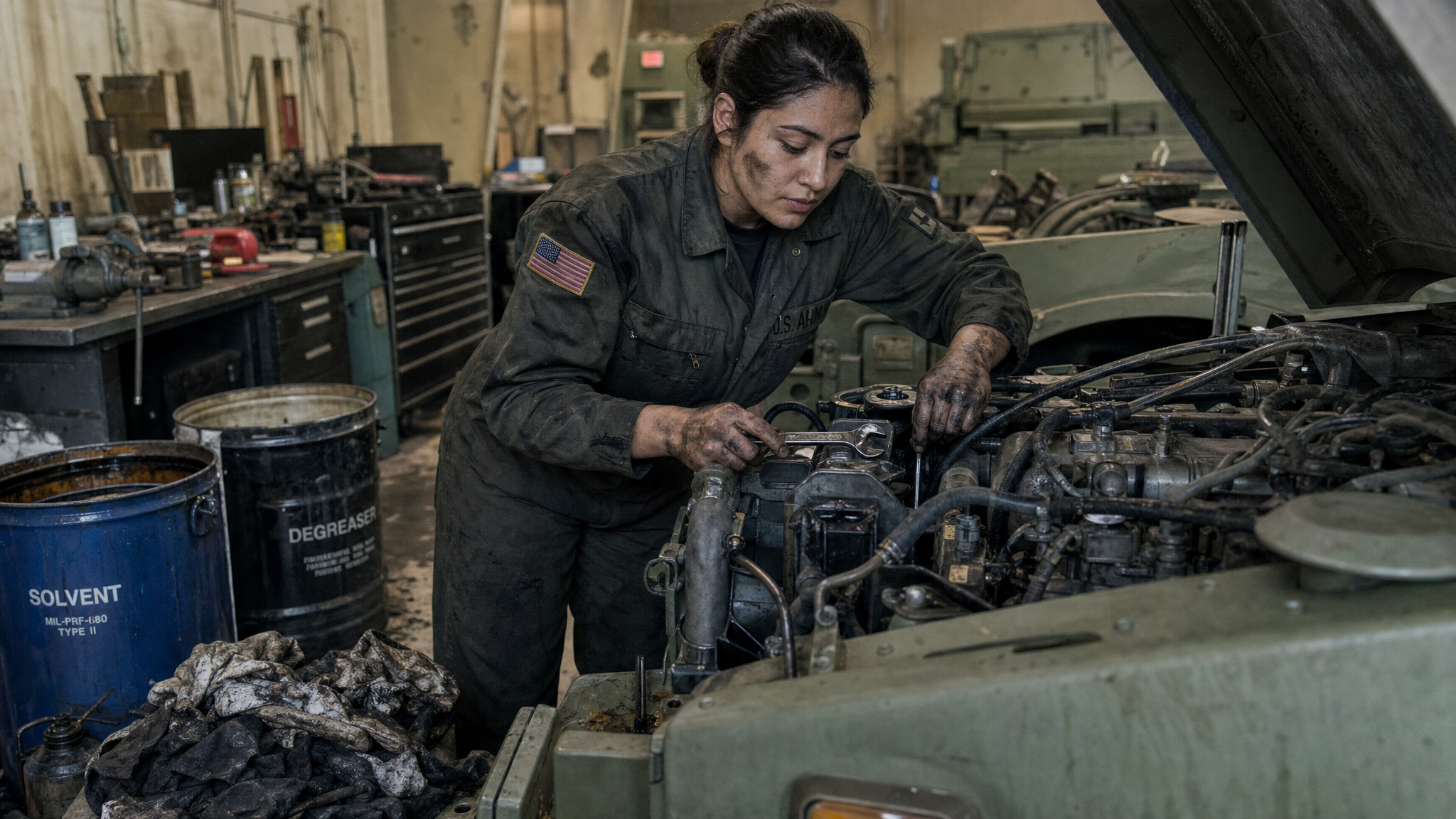 Mechanics & equipment repair duty — real toxic exposure sources on the job