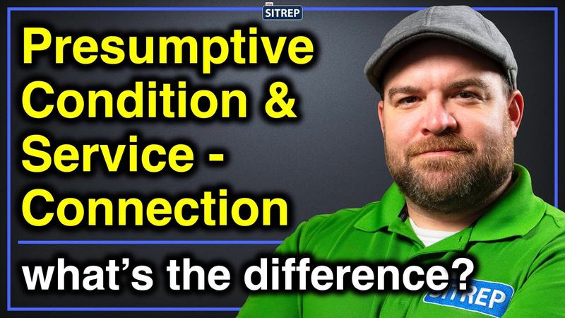Title frame of the video “Presumptive Condition & Service-Connection | Filing for VA Disability | theSITREP”
