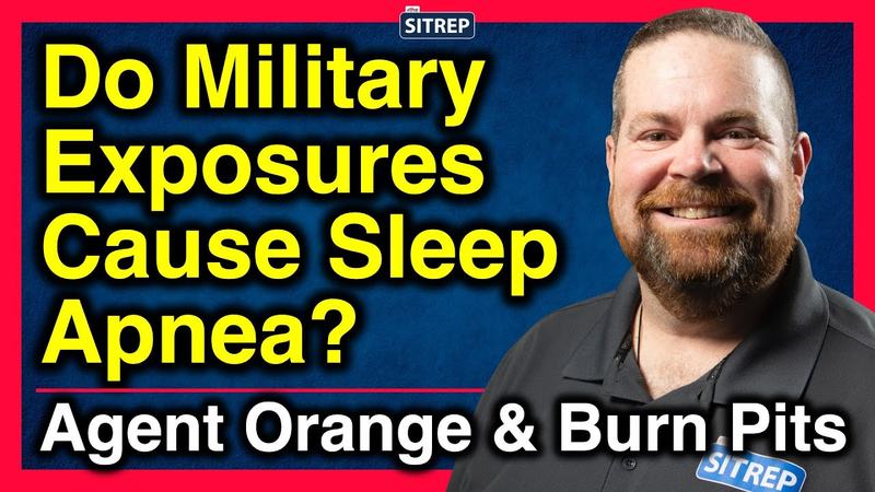 Title frame of the video “Does Agent Orange or Burn Pits cause Sleep Apnea? | Military Exposures and Sleep Apnea | theSITREP”