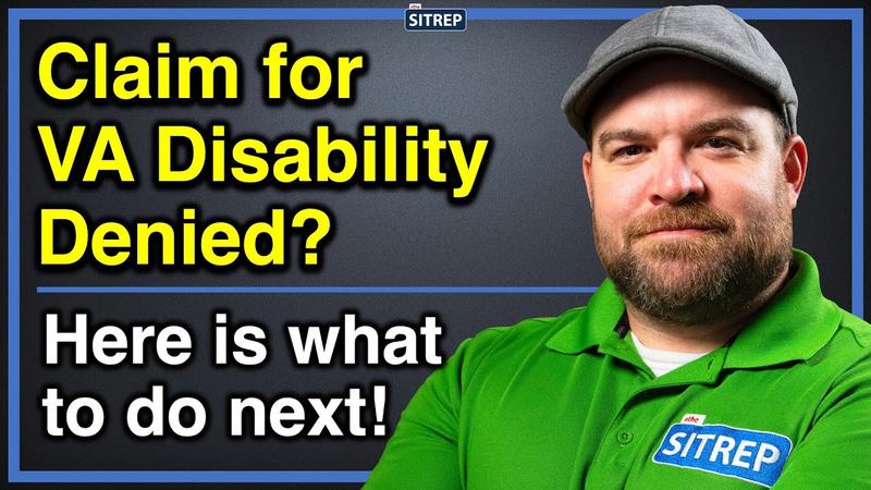 Title frame of the video “Claim for VA Disability Denied? | Higher-Level Review | Supplemental Claim | BVA Appeal | theSITREP”