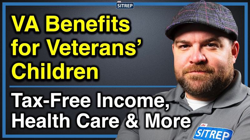 Title frame of the video “VA Benefits for Children | Dependency & Indemnity Compensation, CHAMPVA, TRICARE, Burial | theSITREP”