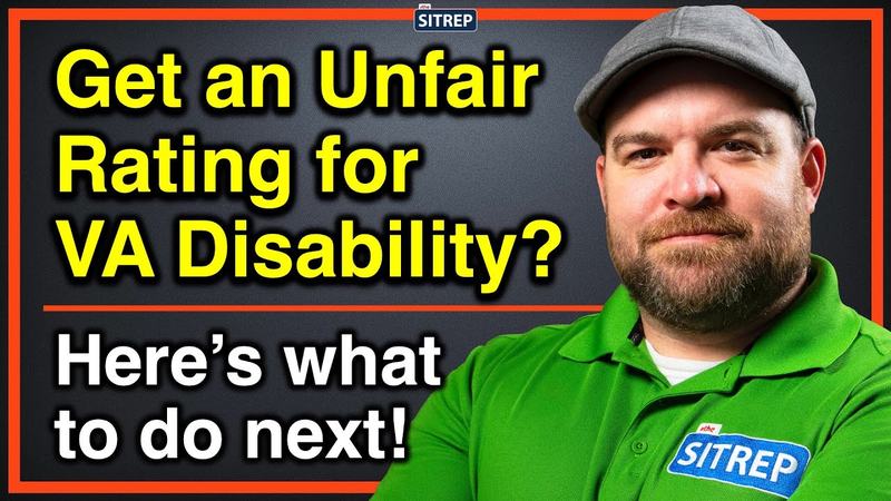 Title frame of the video “Receive an Unfair Rating for VA Disability? VA Higher Level Review & Supplemental Claim | theSITREP”